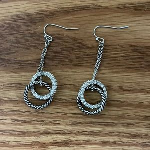 Silpada Drop Interlocking Stainless Steel Circle Earring